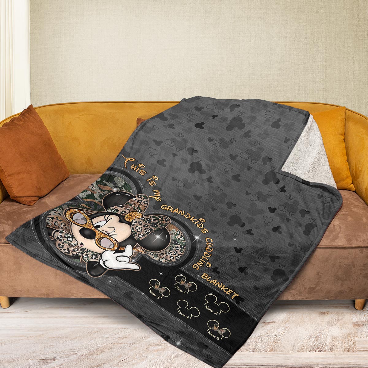 Personalized Cuddling Blanket for Grandma with Grandkids Names Blanket GradoCreations