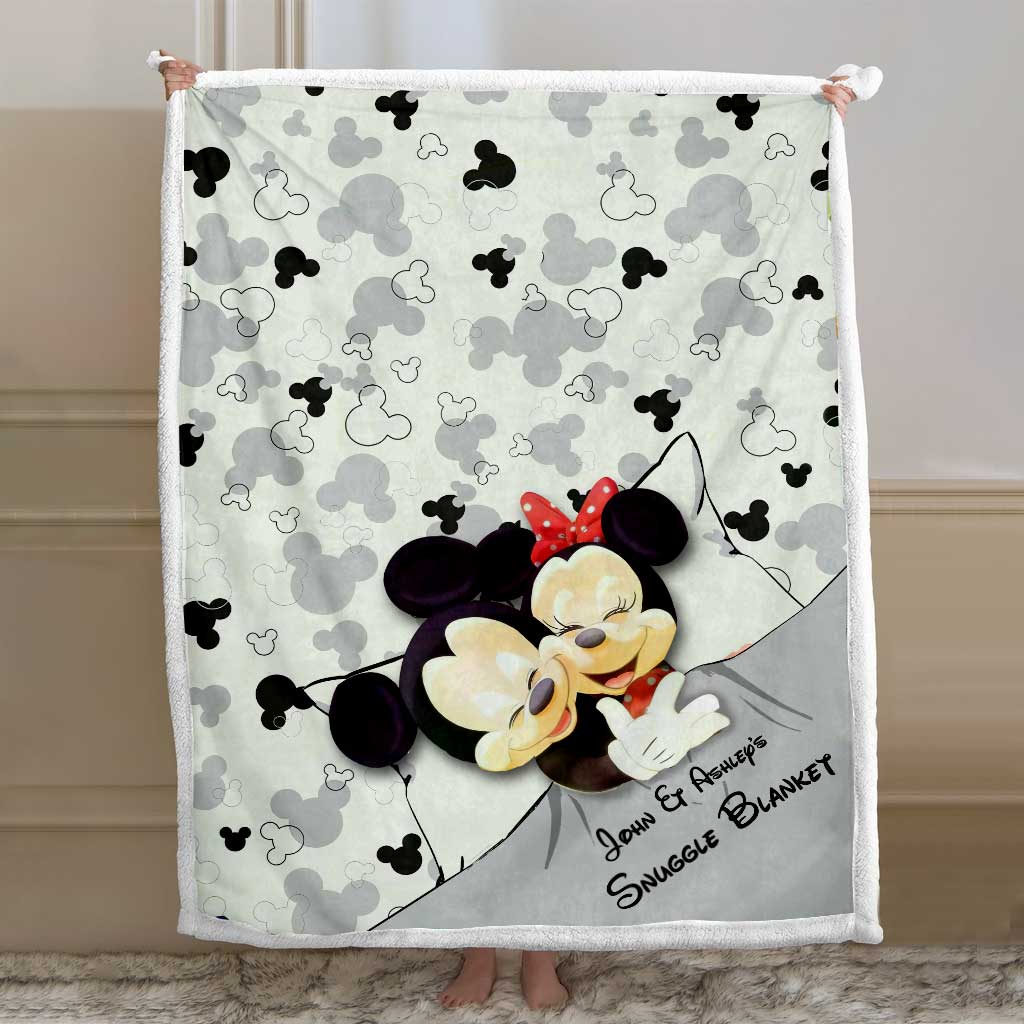 Personalized Snuggle Blanket with Custom Names for Couples Blanket GradoCreations