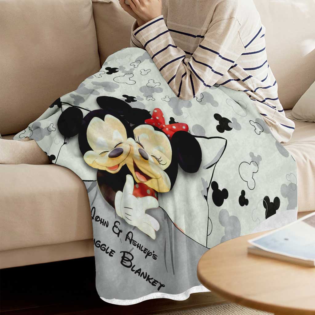 Personalized Snuggle Blanket with Custom Names for Couples Blanket GradoCreations