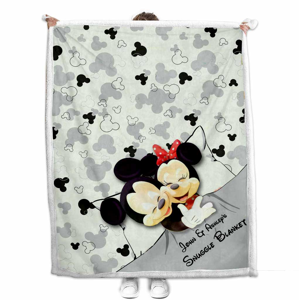 Personalized Snuggle Blanket with Custom Names for Couples Blanket GradoCreations