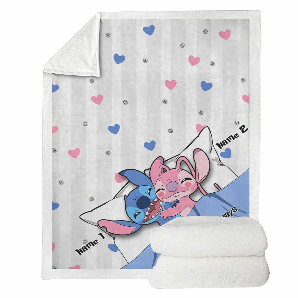 Personalized Couple Ohana Blanket Custom Names Gift for Anniversary Blanket GradoCreations