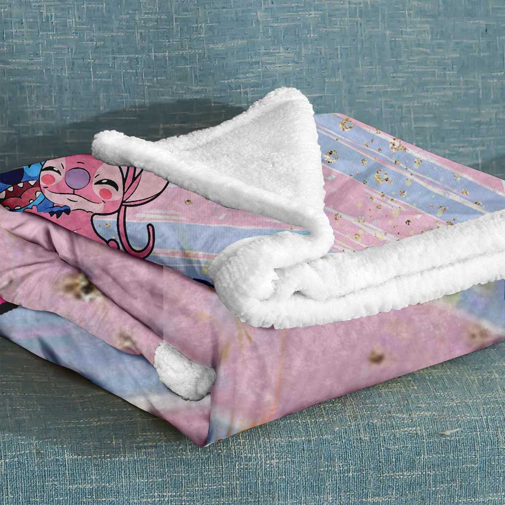 Personalized Ohana Snuggle Blanket Custom Name Gift for Couples Blanket GradoCreations
