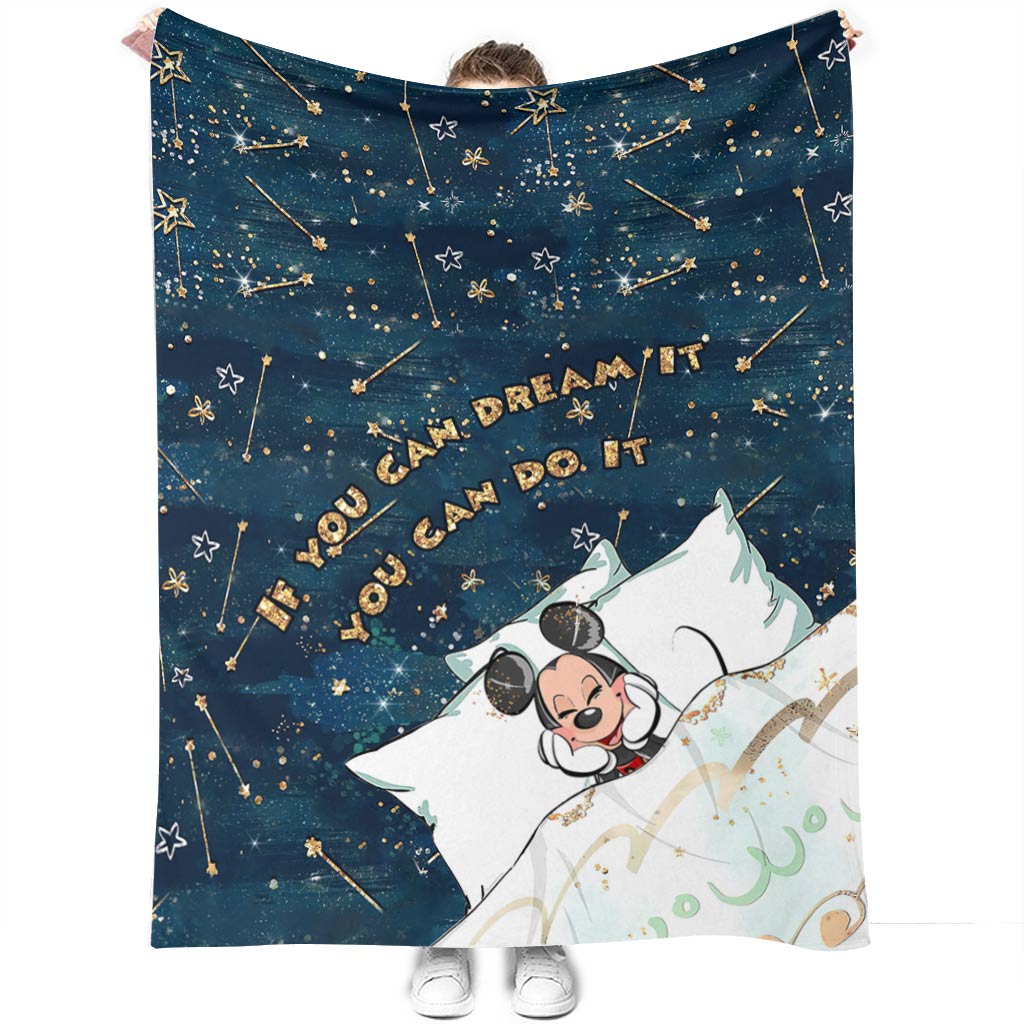 Personalized Mouse Blanket Custom Name Cozy Gift for Kids Blanket GradoCreations