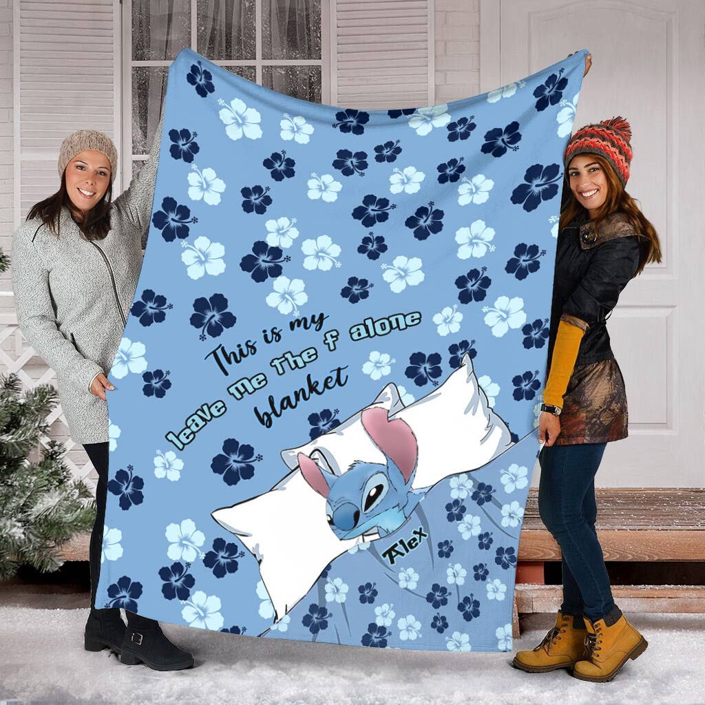 Personalized Leave Me Alone Blanket Custom Name Gift for Her Blanket GradoCreations