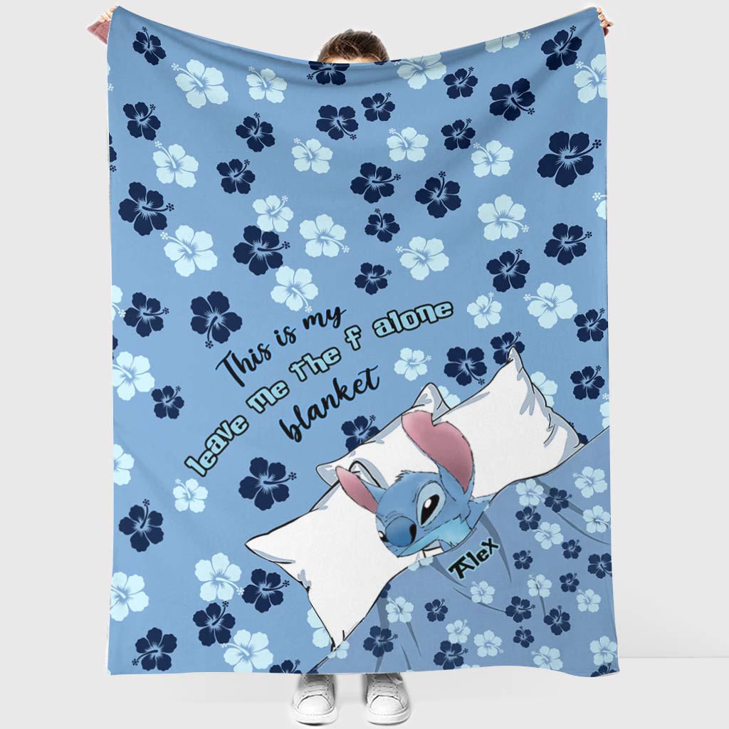 Personalized Leave Me Alone Blanket Custom Name Gift for Her Blanket GradoCreations