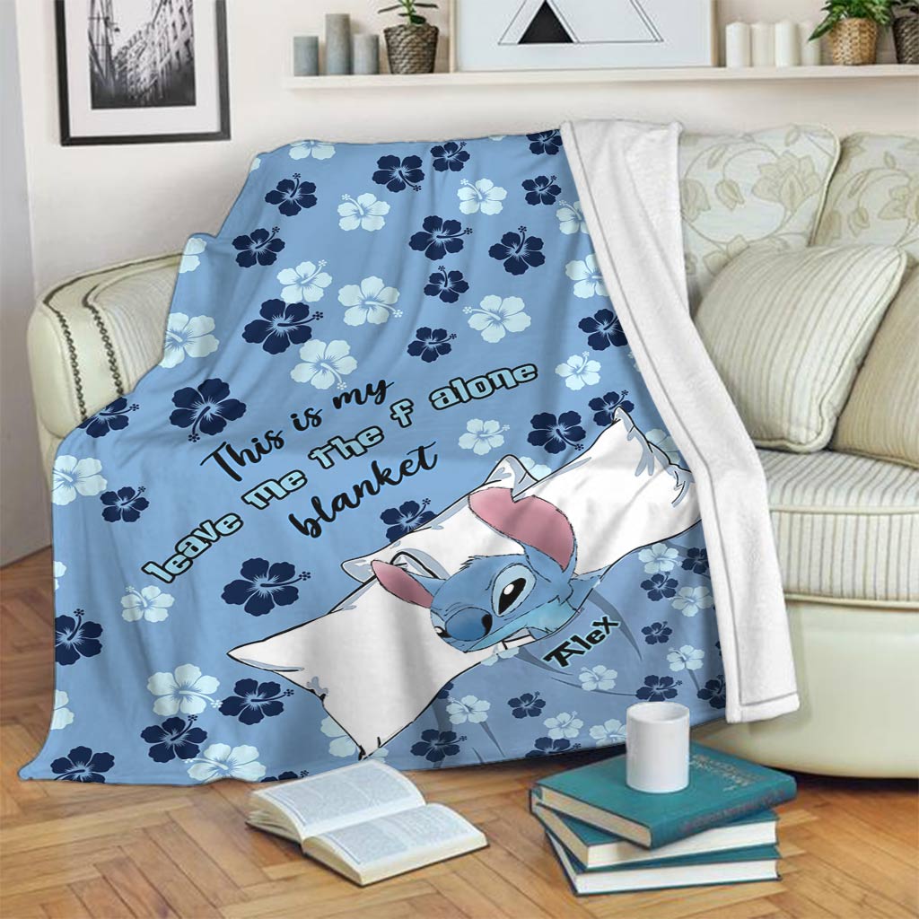 Personalized Leave Me Alone Blanket Custom Name Gift for Her Blanket GradoCreations