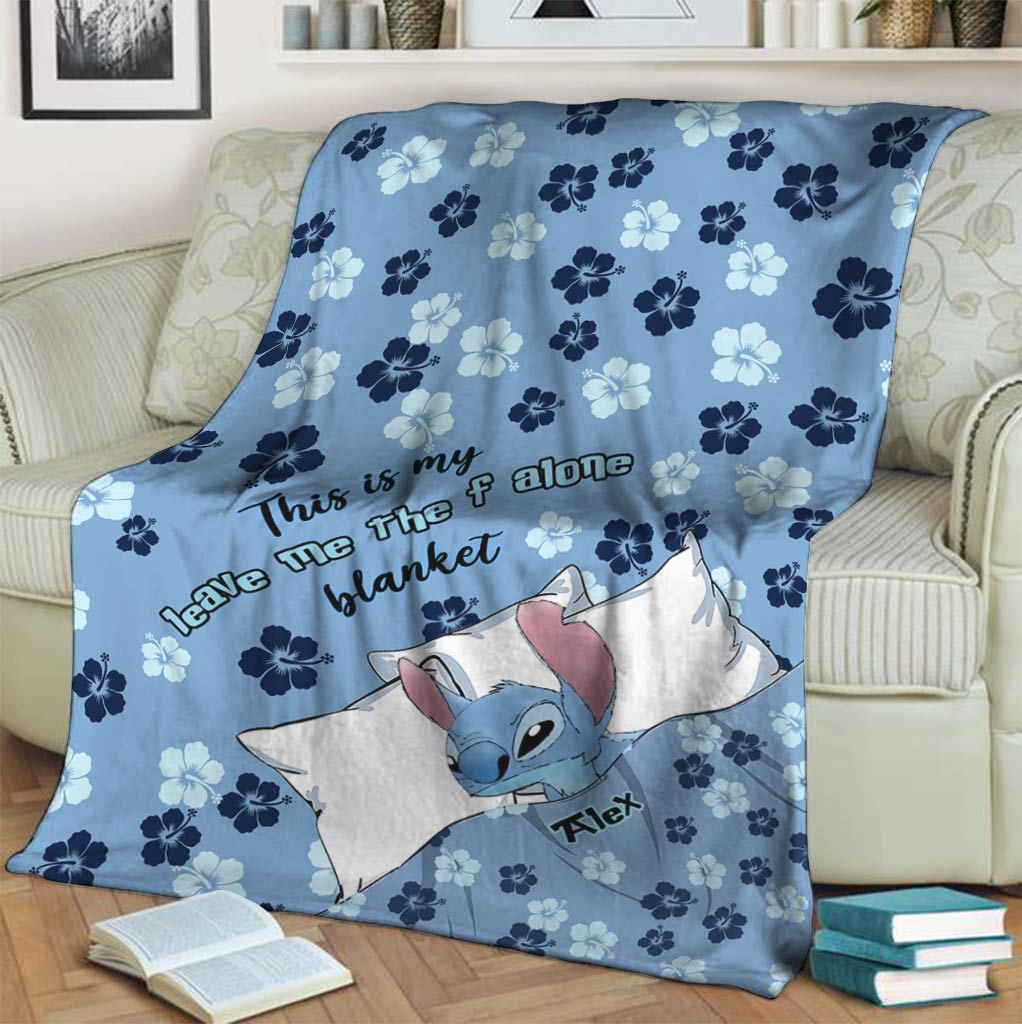 Personalized Leave Me Alone Blanket Custom Name Gift for Her Blanket GradoCreations