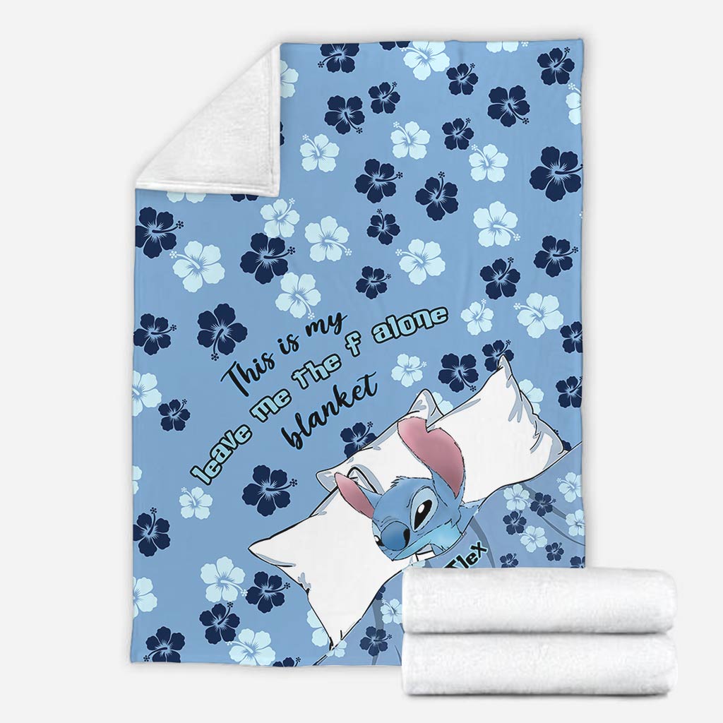 Personalized Leave Me Alone Blanket Custom Name Gift for Her Blanket GradoCreations
