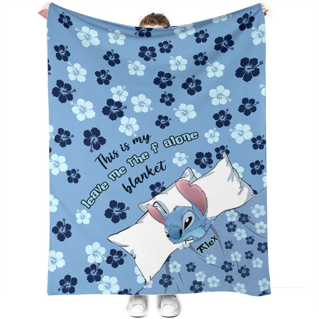 Personalized Leave Me Alone Blanket Custom Name Gift for Her Blanket GradoCreations