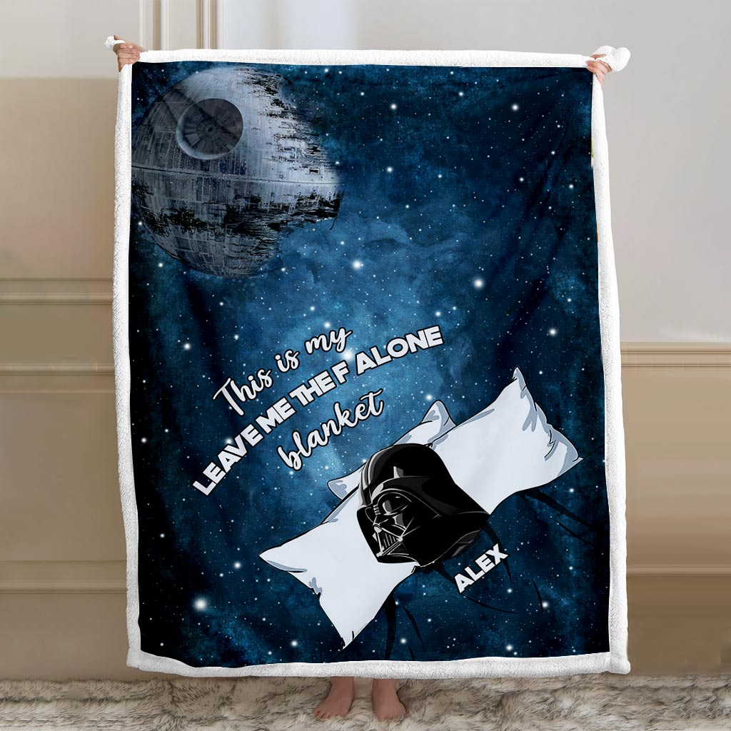 Personalized Leave Me Alone Blanket Custom Name Plush Gift Blanket GradoCreations