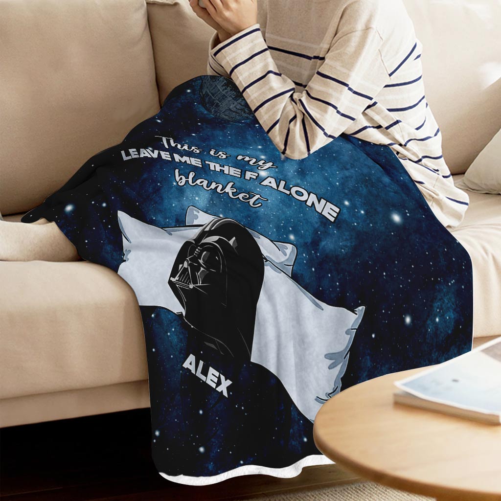 Personalized Leave Me Alone Blanket Custom Name Plush Gift Blanket GradoCreations