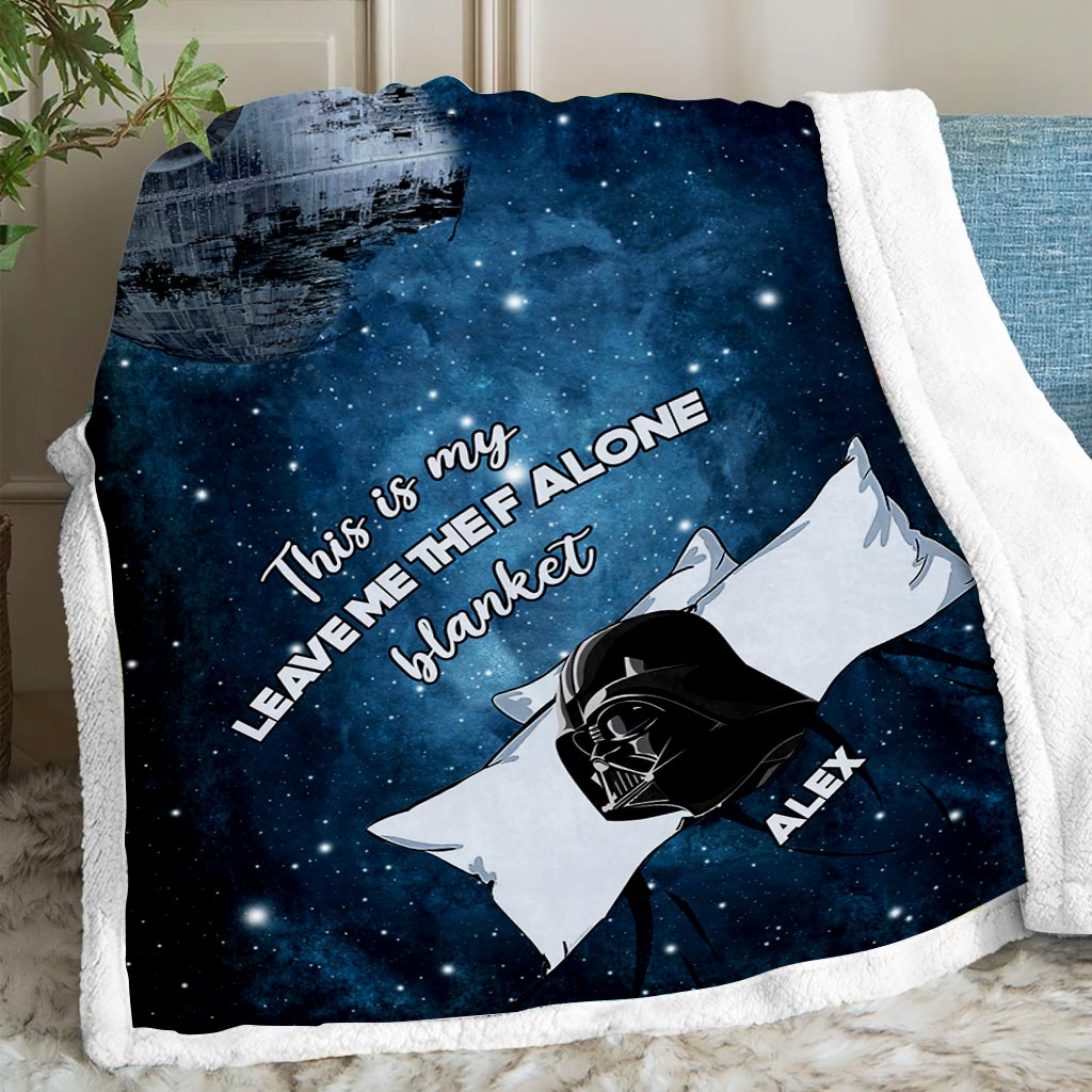 Personalized Leave Me Alone Blanket Custom Name Plush Gift Blanket GradoCreations