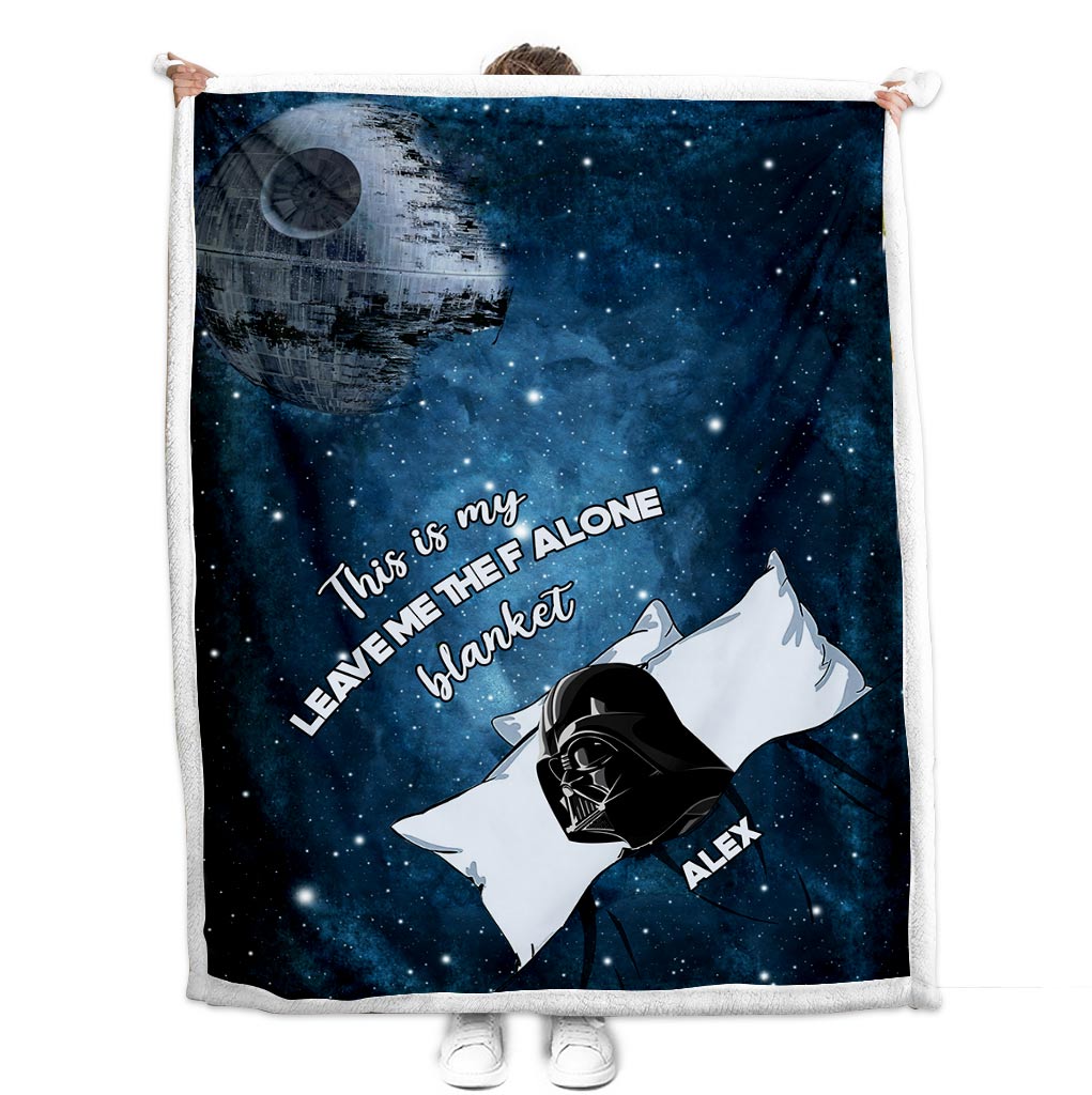 Personalized Leave Me Alone Blanket Custom Name Plush Gift Blanket GradoCreations