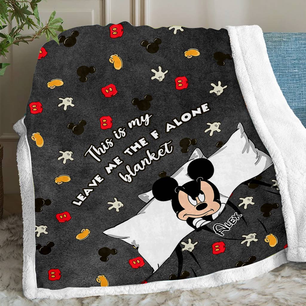 Personalized Leave Me Alone Blanket Custom Name Gift for Kids Blanket GradoCreations