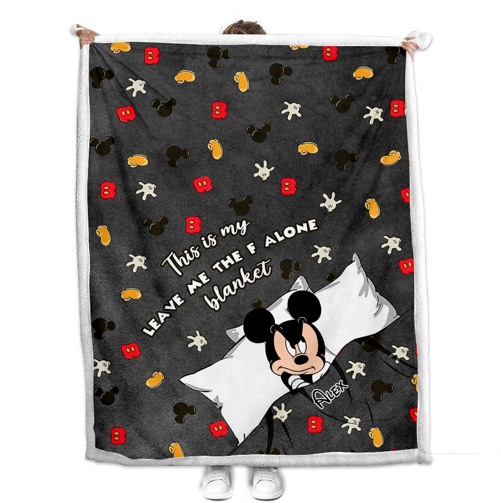 Personalized Leave Me Alone Blanket Custom Name Gift for Kids Blanket GradoCreations