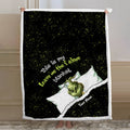 Personalized Grinch Leave Me Alone Blanket Custom Gift for Christmas Blanket GradoCreations