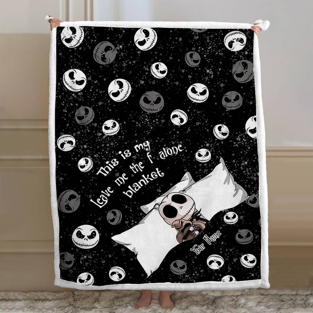 Personalized Nightmare Blanket Leave Me Alone Gift for Halloween Blanket GradoCreations