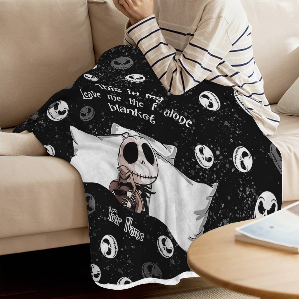 Personalized Nightmare Blanket Leave Me Alone Gift for Halloween Blanket GradoCreations