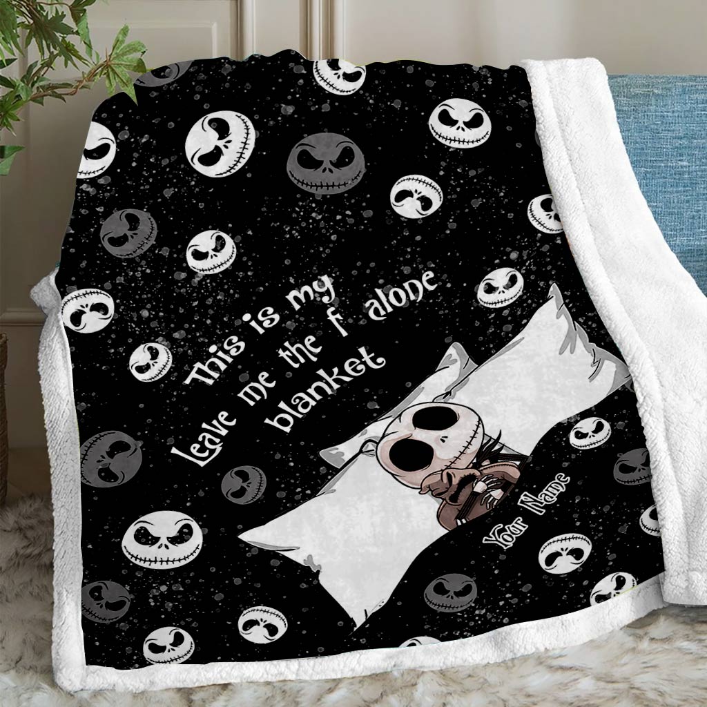 Personalized Nightmare Blanket Leave Me Alone Gift for Halloween Blanket GradoCreations
