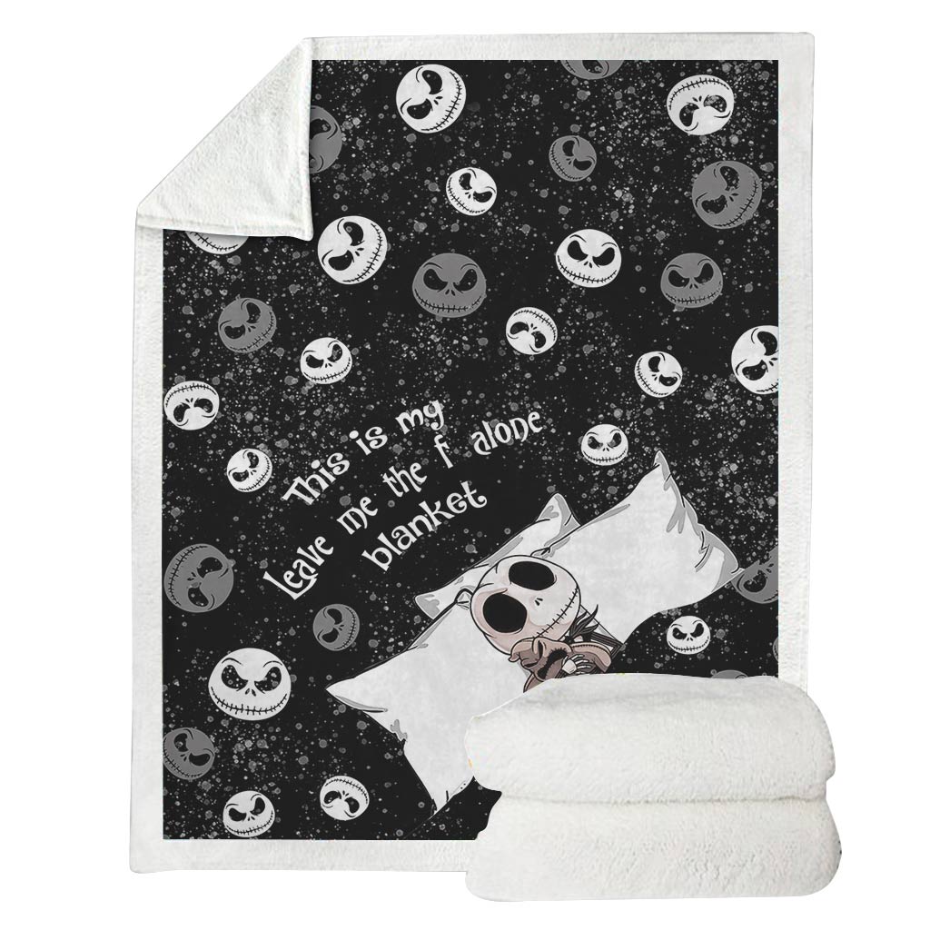Personalized Nightmare Blanket Leave Me Alone Gift for Halloween Blanket GradoCreations