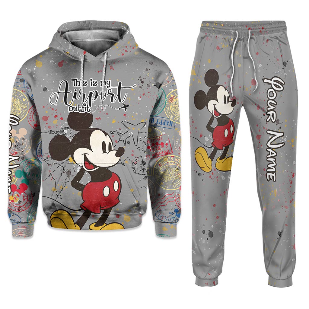 Personalized Mickey Mouse Hoodie & Sweatpants Outfit for Kids Hoodie & Sweatpants GradoCreations