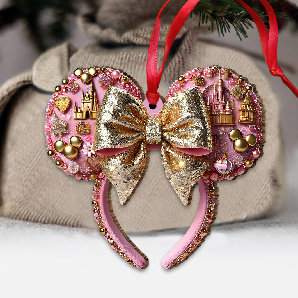 Personalized Mouse Ears Ornament Custom Design Gift for Christmas Ornament GradoCreations