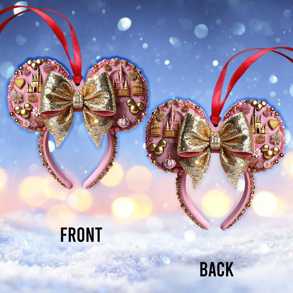 Personalized Mouse Ears Ornament Custom Design Gift for Christmas Ornament GradoCreations