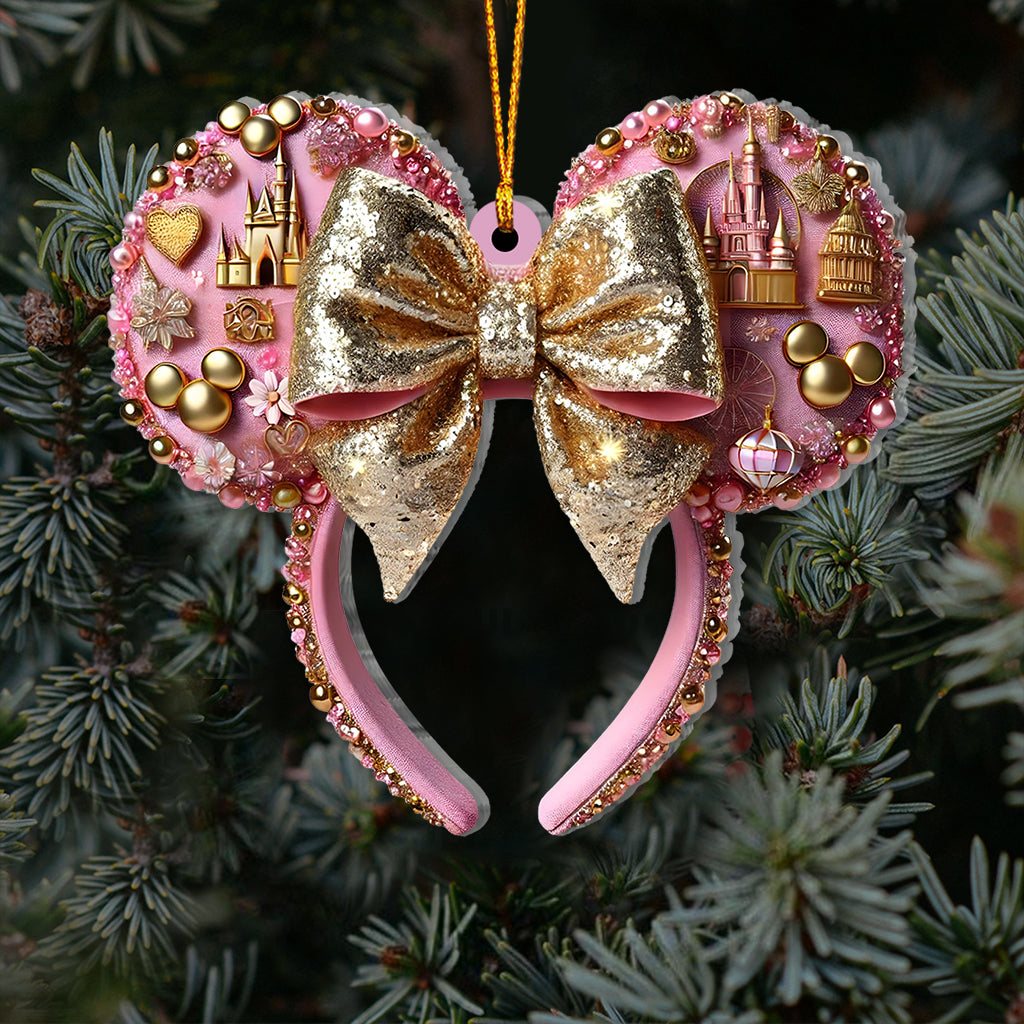 Personalized Mouse Ears Ornament Custom Design Gift for Christmas Ornament GradoCreations