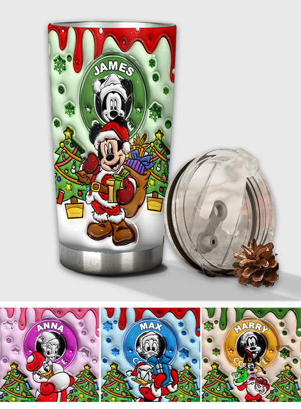 Personalized Christmas Mouse Tumbler Custom Name Gift Tumbler GradoCreations