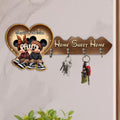 Personalized Wooden Key Rack Home Sweet Home Custom Gift Custom Shaped Key Rack GradoCreations