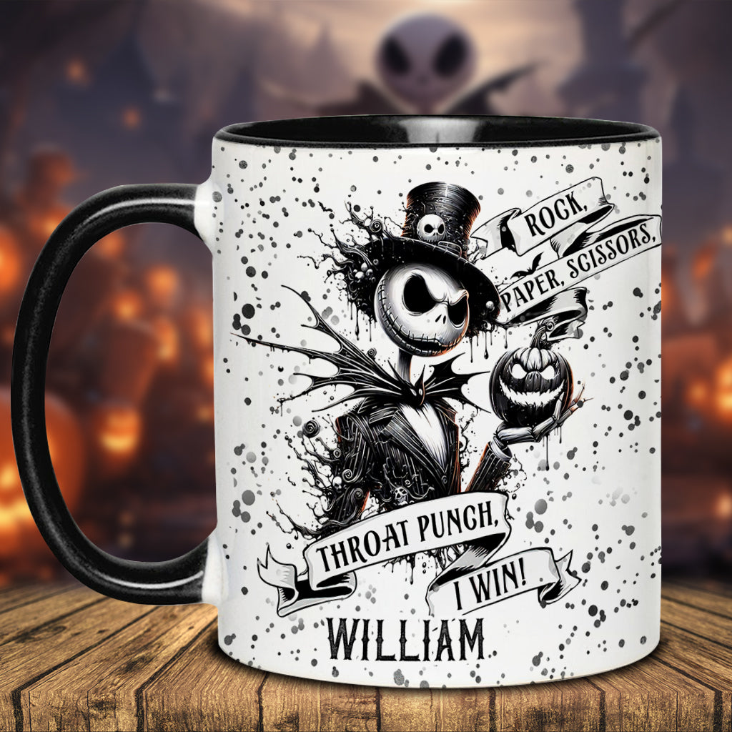 Personalized Nightmare Accent Mug Custom Name Halloween Gift Accent Mug GradoCreations