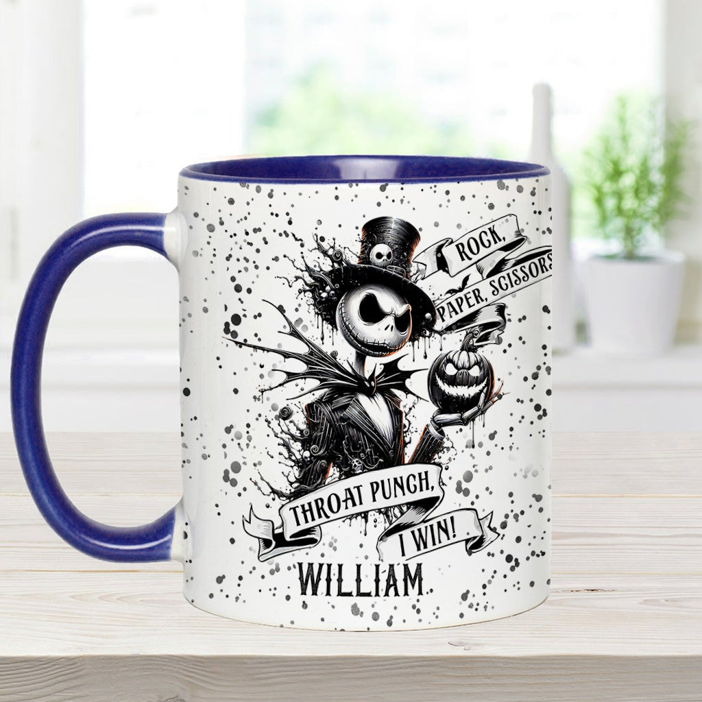 Personalized Nightmare Accent Mug Custom Name Halloween Gift Accent Mug GradoCreations