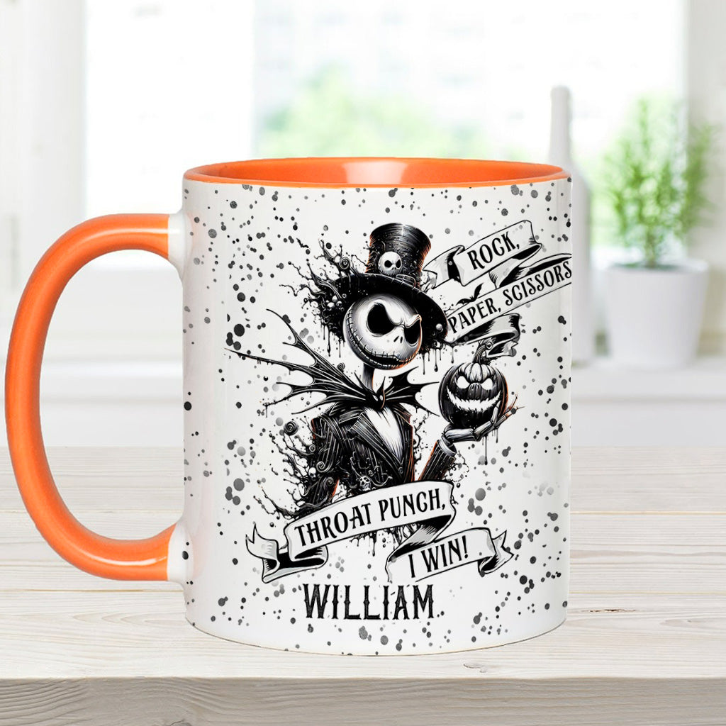 Personalized Nightmare Accent Mug Custom Name Halloween Gift Accent Mug GradoCreations