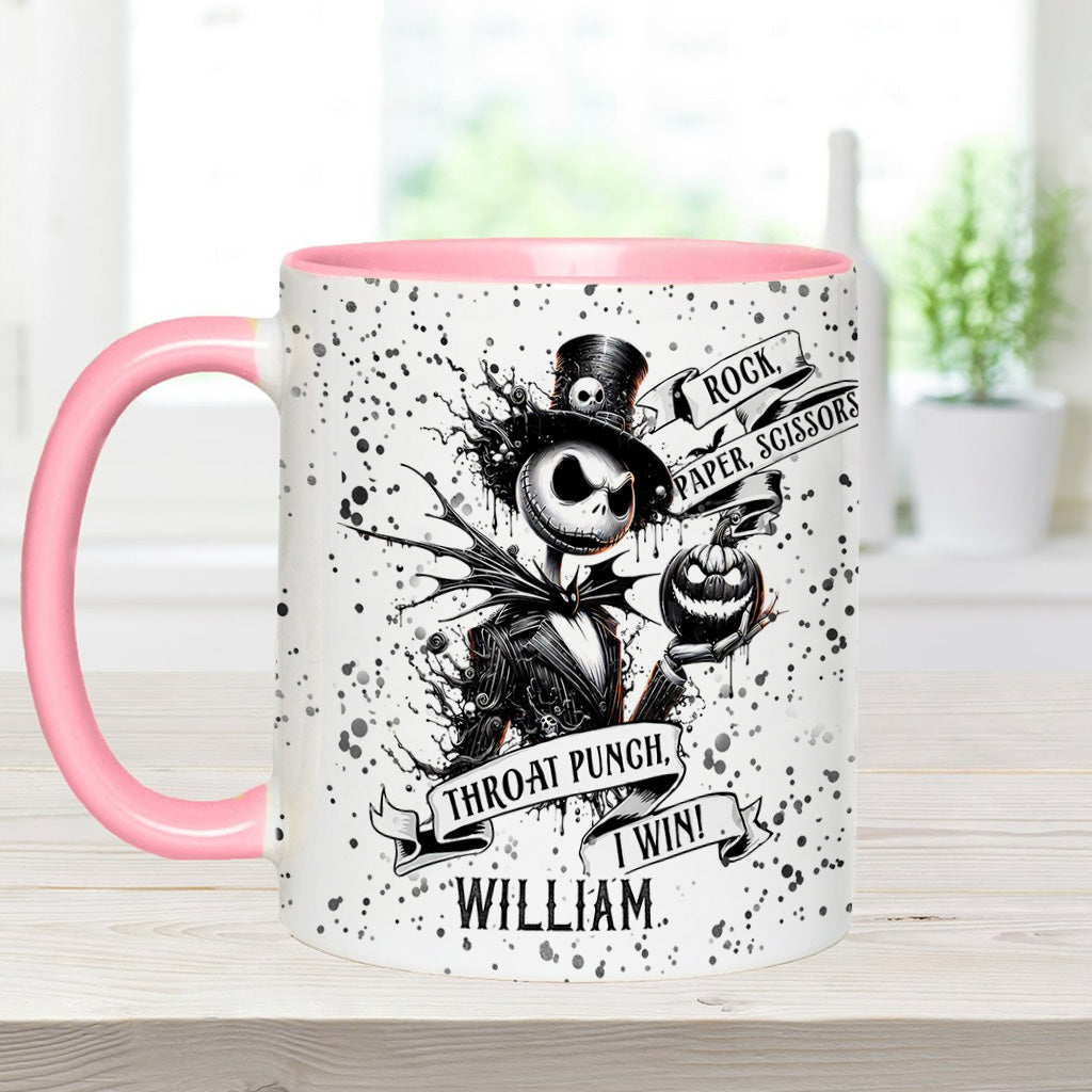 Personalized Nightmare Accent Mug Custom Name Halloween Gift Accent Mug GradoCreations