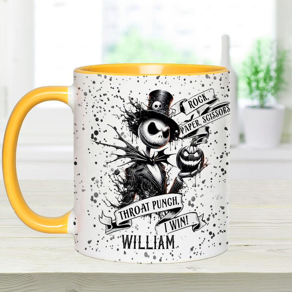 Personalized Nightmare Accent Mug Custom Name Halloween Gift Accent Mug GradoCreations
