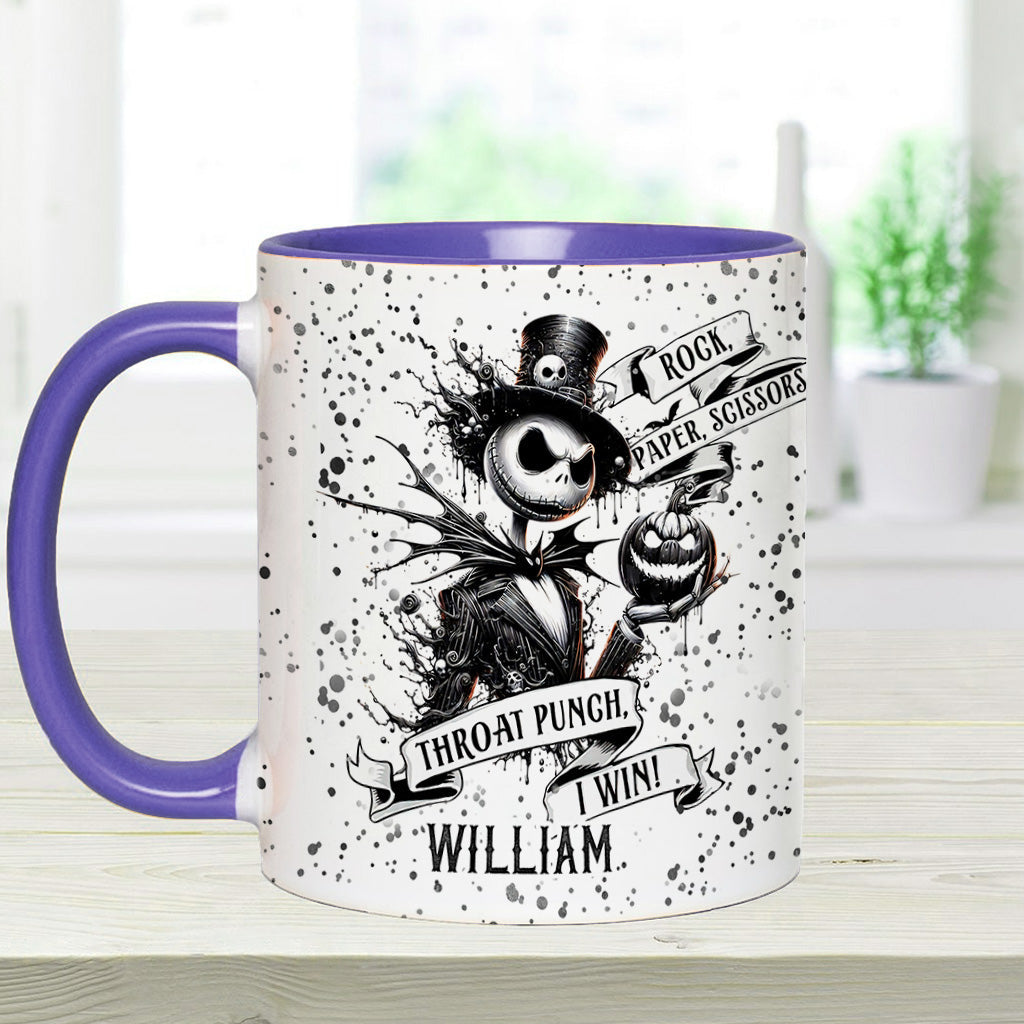 Personalized Nightmare Accent Mug Custom Name Halloween Gift Accent Mug GradoCreations