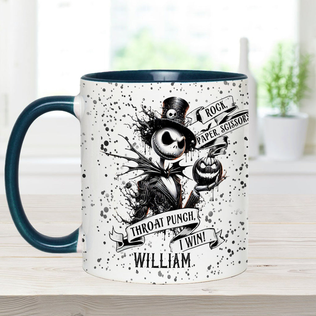 Personalized Nightmare Accent Mug Custom Name Halloween Gift Accent Mug GradoCreations