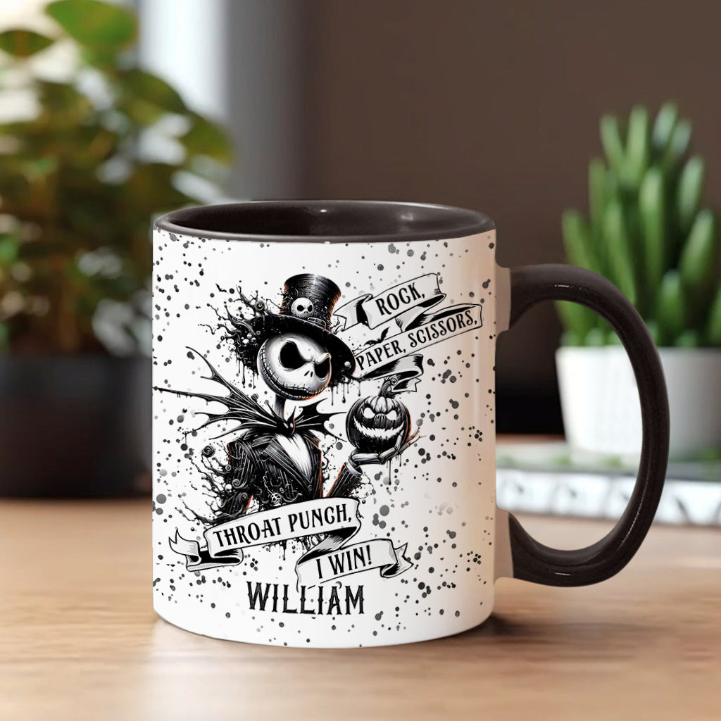 Personalized Nightmare Accent Mug Custom Name Halloween Gift Accent Mug GradoCreations