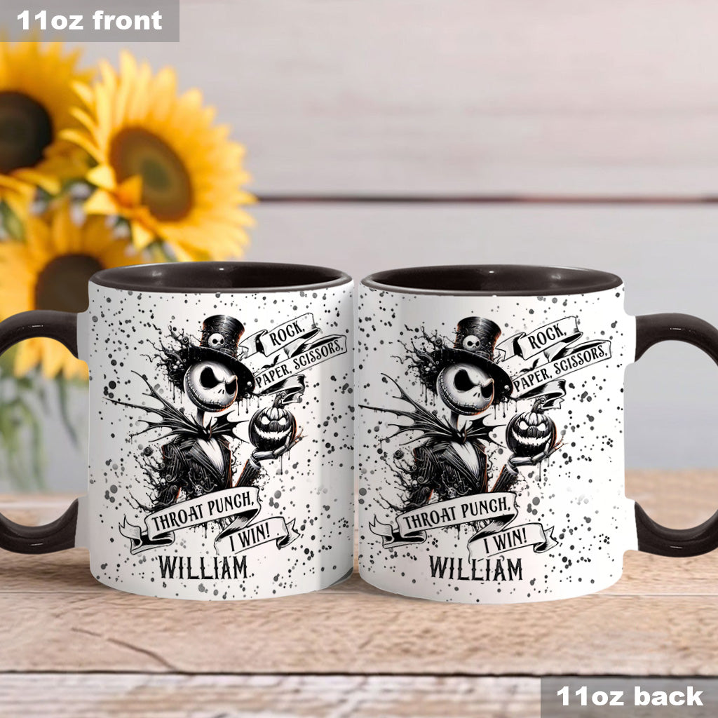 Personalized Nightmare Accent Mug Custom Name Halloween Gift Accent Mug GradoCreations