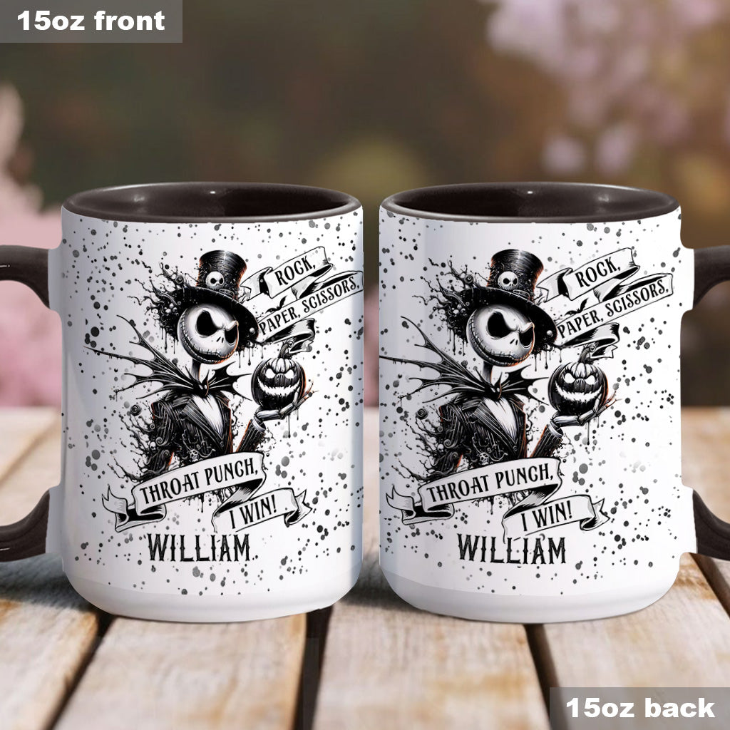 Personalized Nightmare Accent Mug Custom Name Halloween Gift Accent Mug GradoCreations