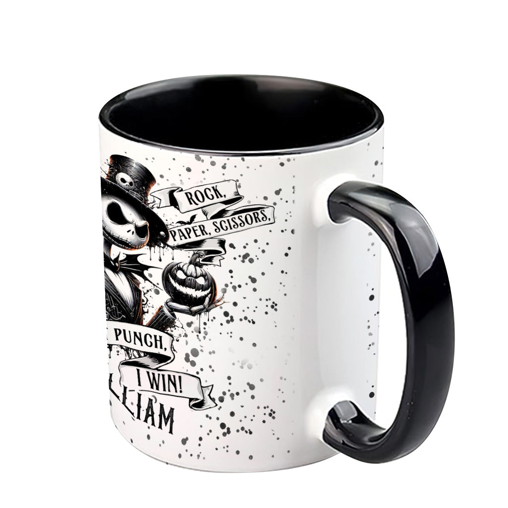 Personalized Nightmare Accent Mug Custom Name Halloween Gift Accent Mug GradoCreations
