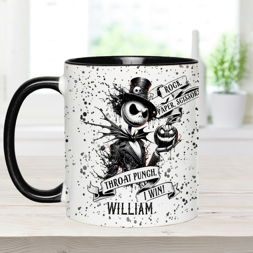 Personalized Nightmare Accent Mug Custom Name Halloween Gift Accent Mug GradoCreations