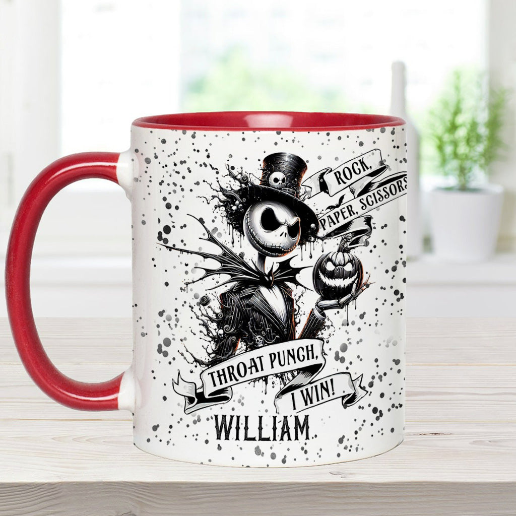 Personalized Nightmare Accent Mug Custom Name Halloween Gift Accent Mug GradoCreations
