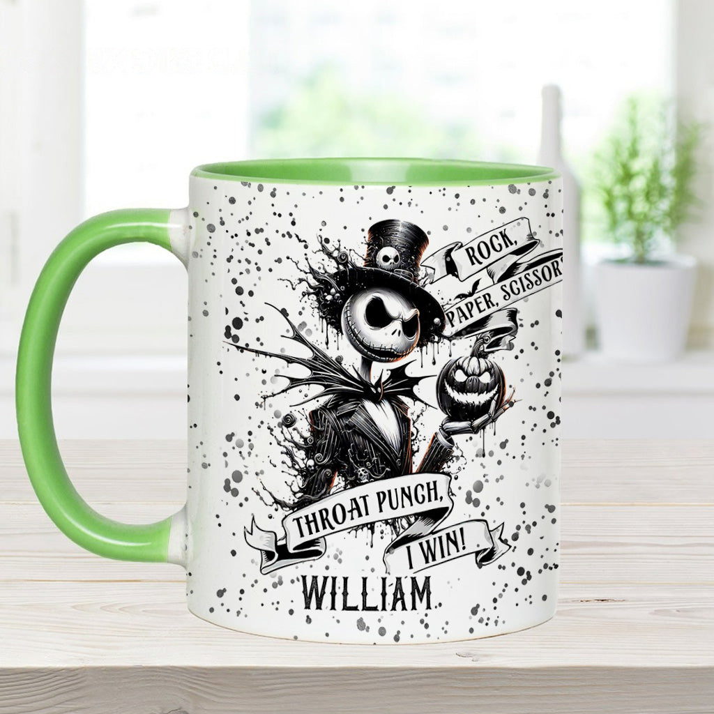 Personalized Nightmare Accent Mug Custom Name Halloween Gift Accent Mug GradoCreations
