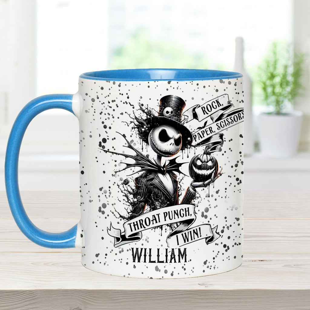 Personalized Nightmare Accent Mug Custom Name Halloween Gift Accent Mug GradoCreations