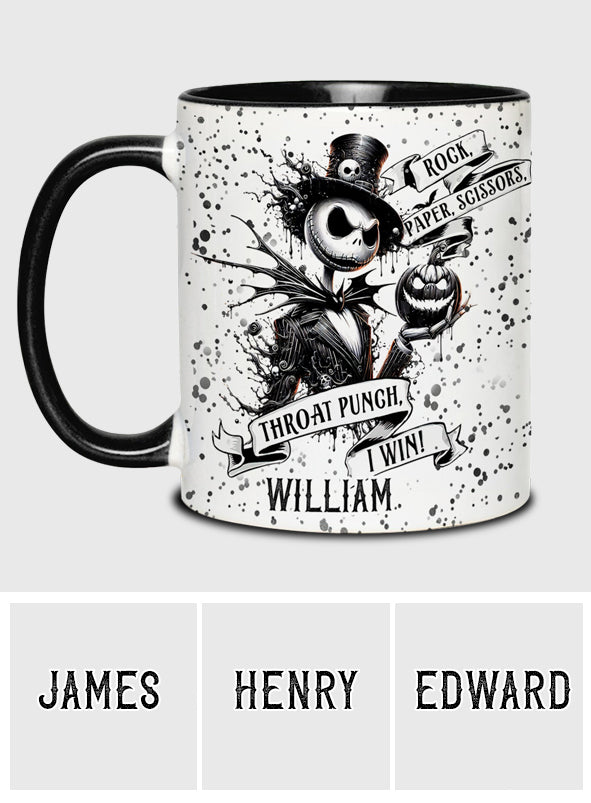 Personalized Nightmare Accent Mug Custom Name Halloween Gift Accent Mug GradoCreations