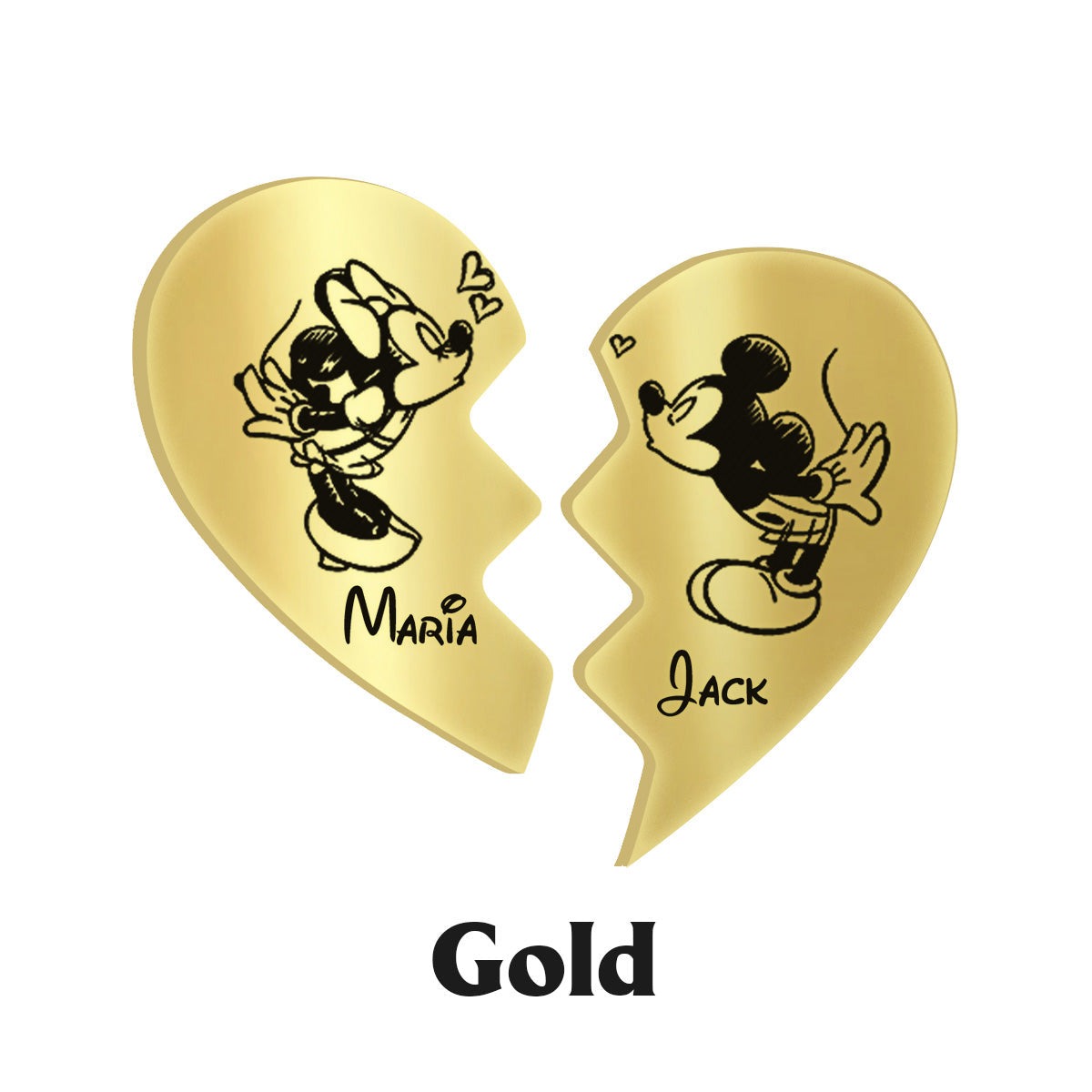 Personalized Matching Pendant Necklace for Couples with Custom Names Matching Pendant Necklace GradoCreations