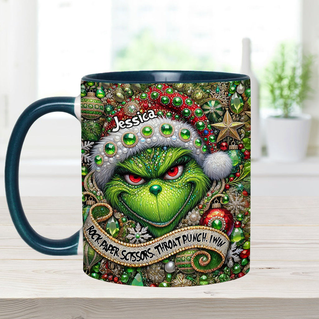 Personalized Grinch Accent Mug Custom Name Christmas Gift Accent Mug GradoCreations