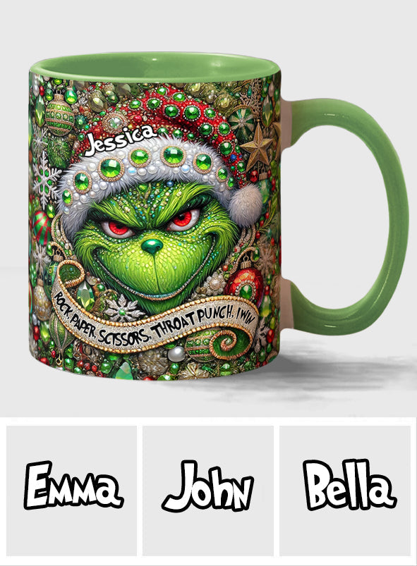 Personalized Grinch Accent Mug Custom Name Christmas Gift Accent Mug GradoCreations
