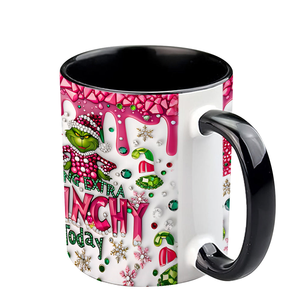 Personalized Christmas Accent Mug Feeling Extra Grinchy Gift Accent Mug GradoCreations